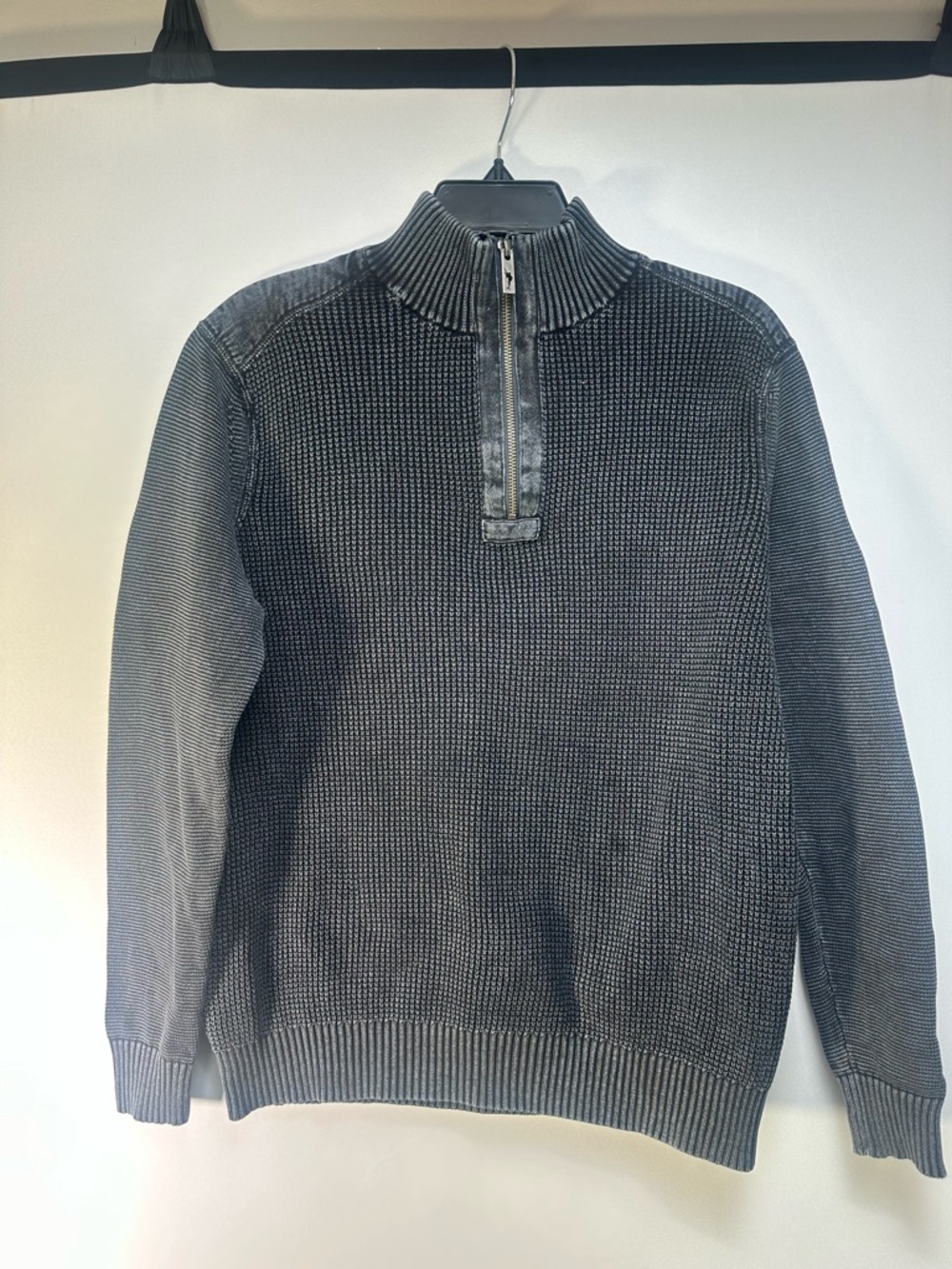 Tommy Bahama Charcoal Gray Half-Zip Knit Pullover